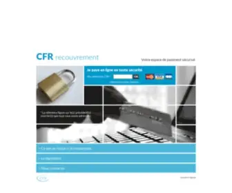 Paiement-CFR.com(CFR Recouvrement) Screenshot