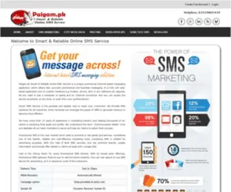 Paigam.pk(Smart Reliable Online SMS Service) Screenshot