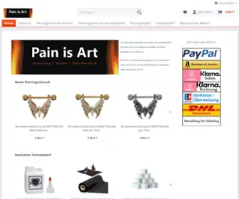 Pain-IS-Art.com(Piercing) Screenshot