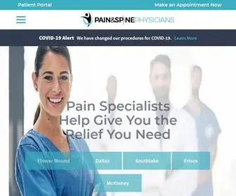 Painandspinephysicians.com(Pain Management DFW Metroplex) Screenshot