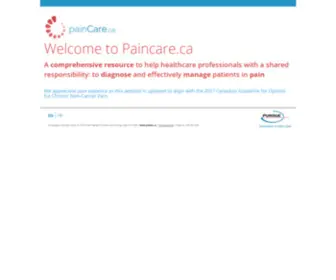 Paincare.ca(Purdue Pharma) Screenshot