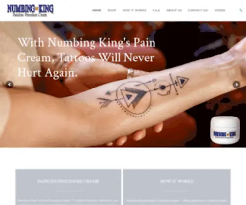 Painfreecream.com(Numbing King Painless Procedure Cream) Screenshot