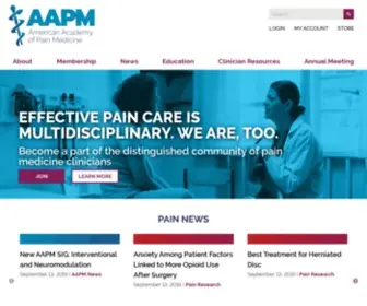 Painmed.org(American Academy of Pain Medicine) Screenshot