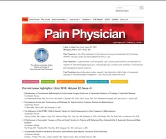Painphysicianjournal.com(Pain Physician) Screenshot