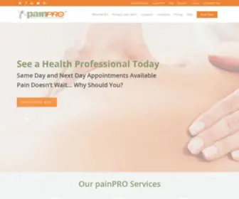 Painproclinics.com(RMT Massage Therapy) Screenshot