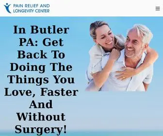 Painrelieflongevity.com(Butler Stem Cell Solutions) Screenshot