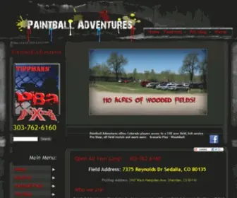 Paintballadventuresofdenver.com(Paintball Adventures) Screenshot