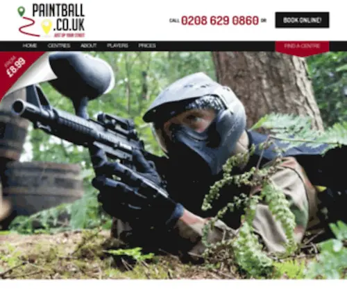 Paintball.co.uk(Paintballing just up your street) Screenshot