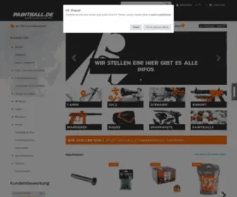Paintball.de(Paintball Shop mit riesigem Angebot für Einsteiger und Profis) Screenshot