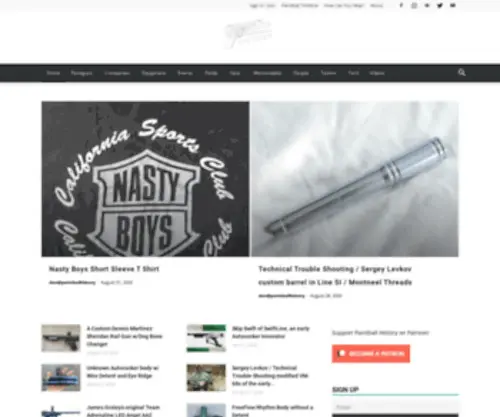 Paintballhistory.com(Documenting Paintball Stories) Screenshot
