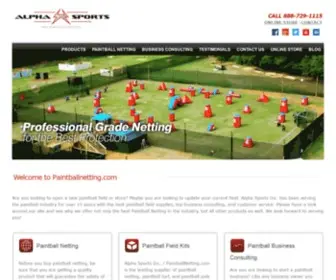 Paintballnetting.com(Leading Paintball Netting and Paintball Field Equipment Supplier offering Paintball Turf) Screenshot