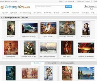 Paintinghere.com(Handmade Oil Paintings For sale) Screenshot