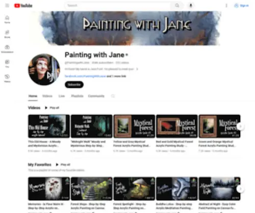 PaintingwithJane.com(PaintingwithJane) Screenshot