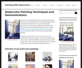 Paintingwithwatercolors.com(Watercolor painting techniques and demonstrations) Screenshot