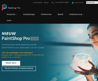 Paintshoppro.com(PaintShop Pro) Screenshot