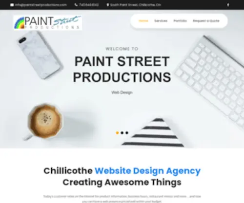 Paintstreetproductions.com(Chillicothe Website Designer) Screenshot