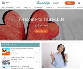 Pairedlife.com(All about relationships. Life) Screenshot