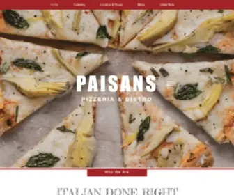 Paisanspizzeria.com(Paisans Italian Bistro) Screenshot