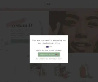 Paiskincare.com.au(Pai Skincare) Screenshot