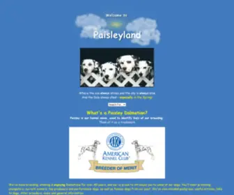 Paisleydals.com(Paisley Dalmatians) Screenshot