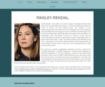 Paisleyrekdal.com(Paisley Rekdal) Screenshot