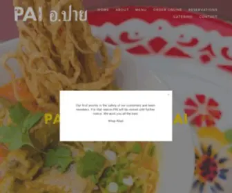 Paitoronto.com(PAI Northern Thai Kitchen) Screenshot