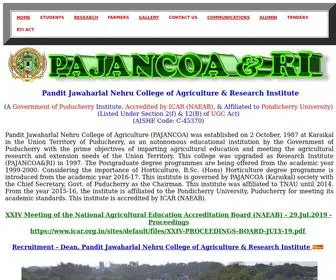 Pajancoa.ac.in(PAJANCOA & RI) Screenshot