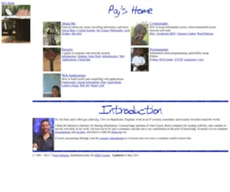 PajHome.org.uk(Paj's Home) Screenshot