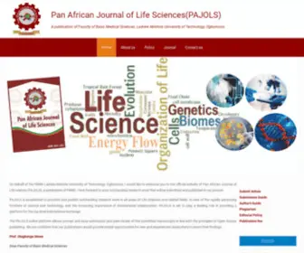 Pajols.org(Pan Afrian Journal of Life Sciences (PAJOLS)) Screenshot