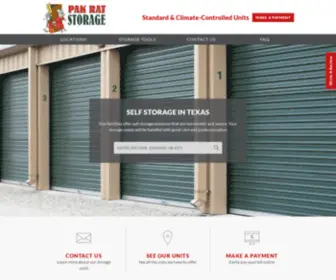 Pak-Rat-Storage.com(Self Storage in Texas) Screenshot