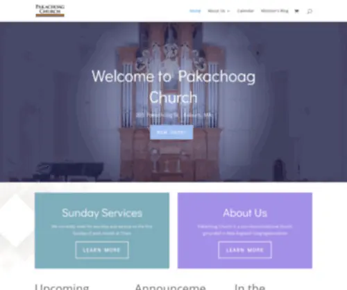 Pakachoag.org(Pakachoag Church) Screenshot