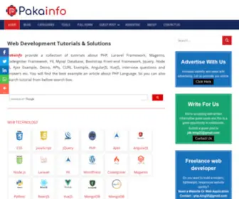 Pakainfo.com(Best Online Web Development Tutorials) Screenshot