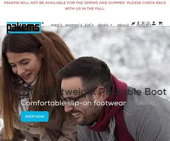 Pakems.com(Lightweight, Packable Boots) Screenshot