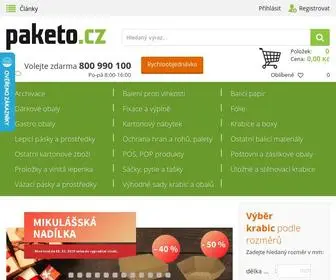 Paketo.cz(Kartony, krabice, obalov) Screenshot