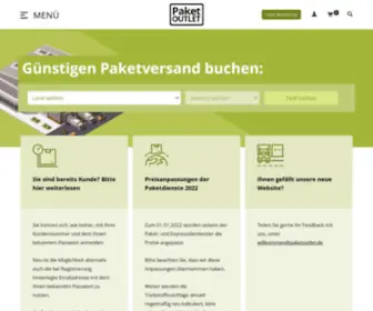 Paketoutlet.de(Paketversand vergleichen & buchen) Screenshot