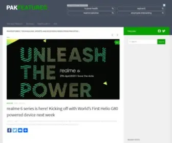 Pakfeatures.com(Technology, Sports and Business News from Pakistan) Screenshot