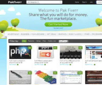 Pakfiverr.com(Things People Do For Money) Screenshot