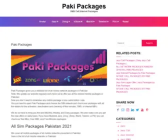 Pakipackages.com(SMS Call Internet Packages) Screenshot