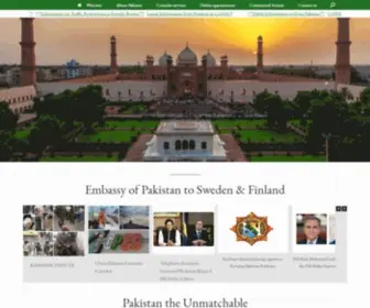 Pakistanembassy.se(Pakistan Embassy Stockholm) Screenshot
