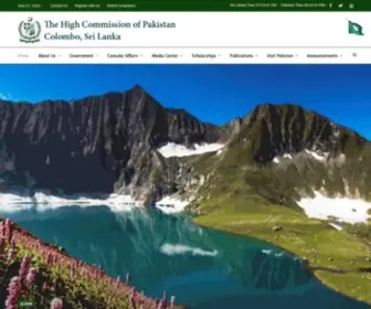 Pakistanhc.lk(The High Commission of Pakistan in Sri Lanka) Screenshot