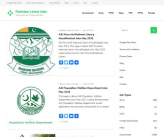 Pakistanlatestjobs.pk(Government and Private Jobs Alert) Screenshot