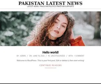 Pakistanlatestnews.info(Pakistan politics PAkistan supports) Screenshot