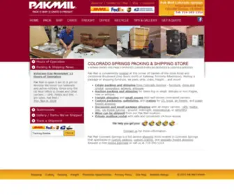 Pakmailcolorado.com(Packing & Shipping Store Colorado Springs) Screenshot