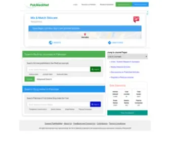 Pakmedinet.com(Medical Information Gateway of Pakistan) Screenshot