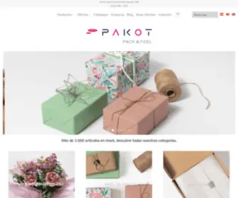 Pakot.com(Fabricantes de Bobinas de Papel de Regalo) Screenshot