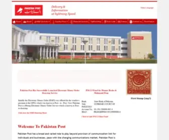 Pakpost.gov.pk(Pakistan Post Office Department) Screenshot