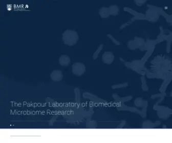 Pakpourlab.ca(Biomedical Microbiome Research at the University of British Columbia Campus in Kelowna) Screenshot