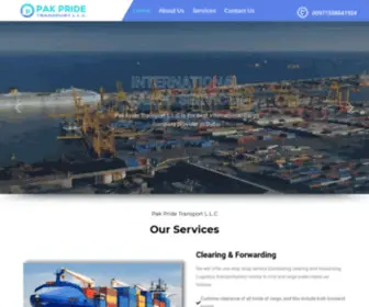Pakpridetransport.com(Pak Pride Transport L.L.C) Screenshot