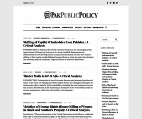 PakpublicPolicy.com(Pakistan Public Policy) Screenshot
