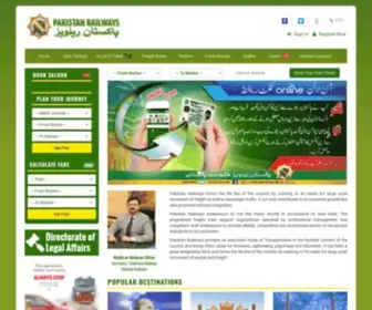 Pakrail.com(Pakistan Railways) Screenshot